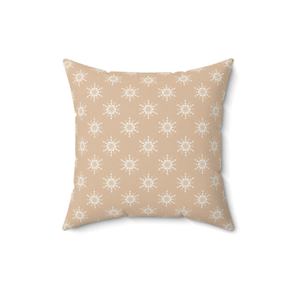 Festive Fusion Spun Polyester Square Pillow – Holiday Accent Decor