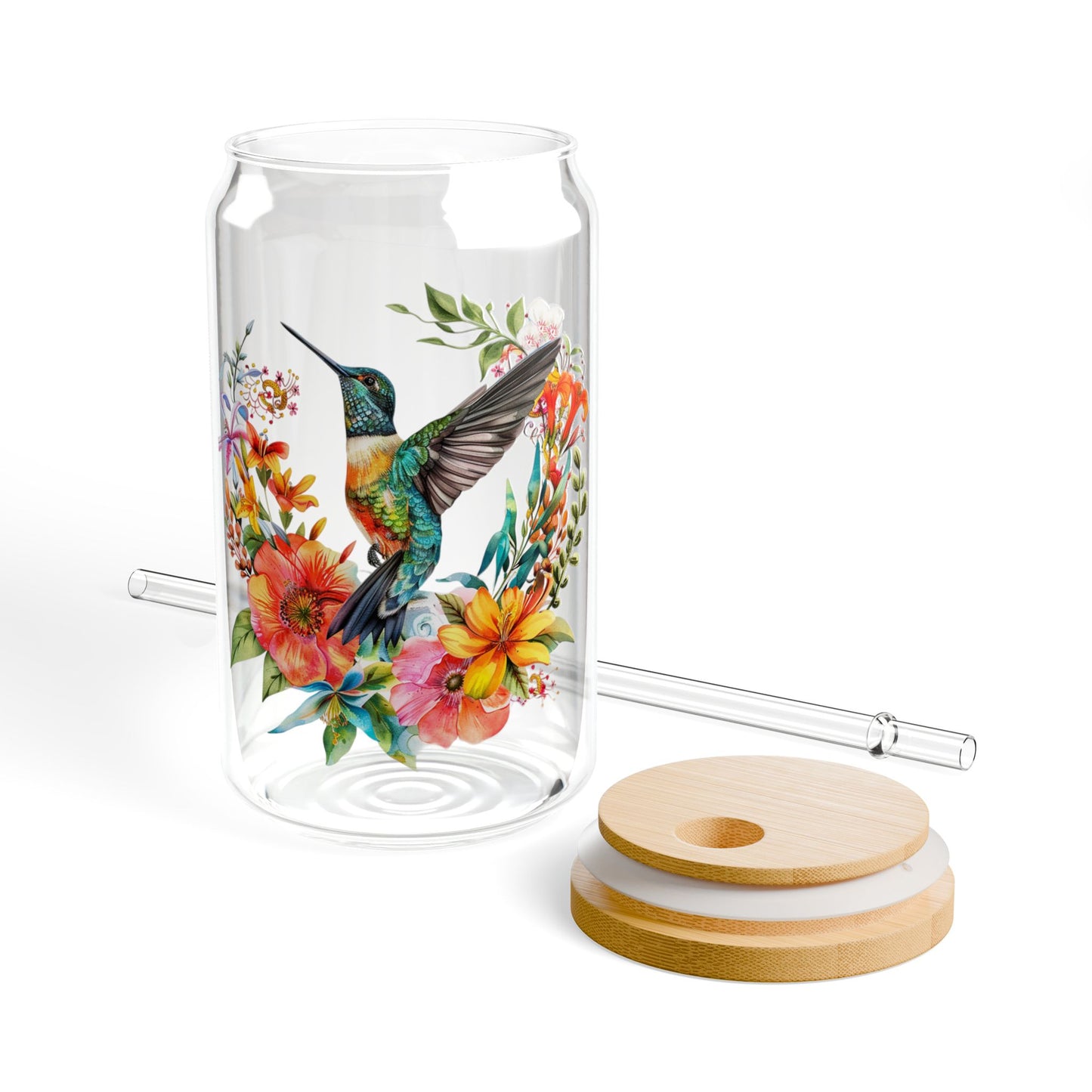 Hummingbird Collection 16oz Sipper Glass 7