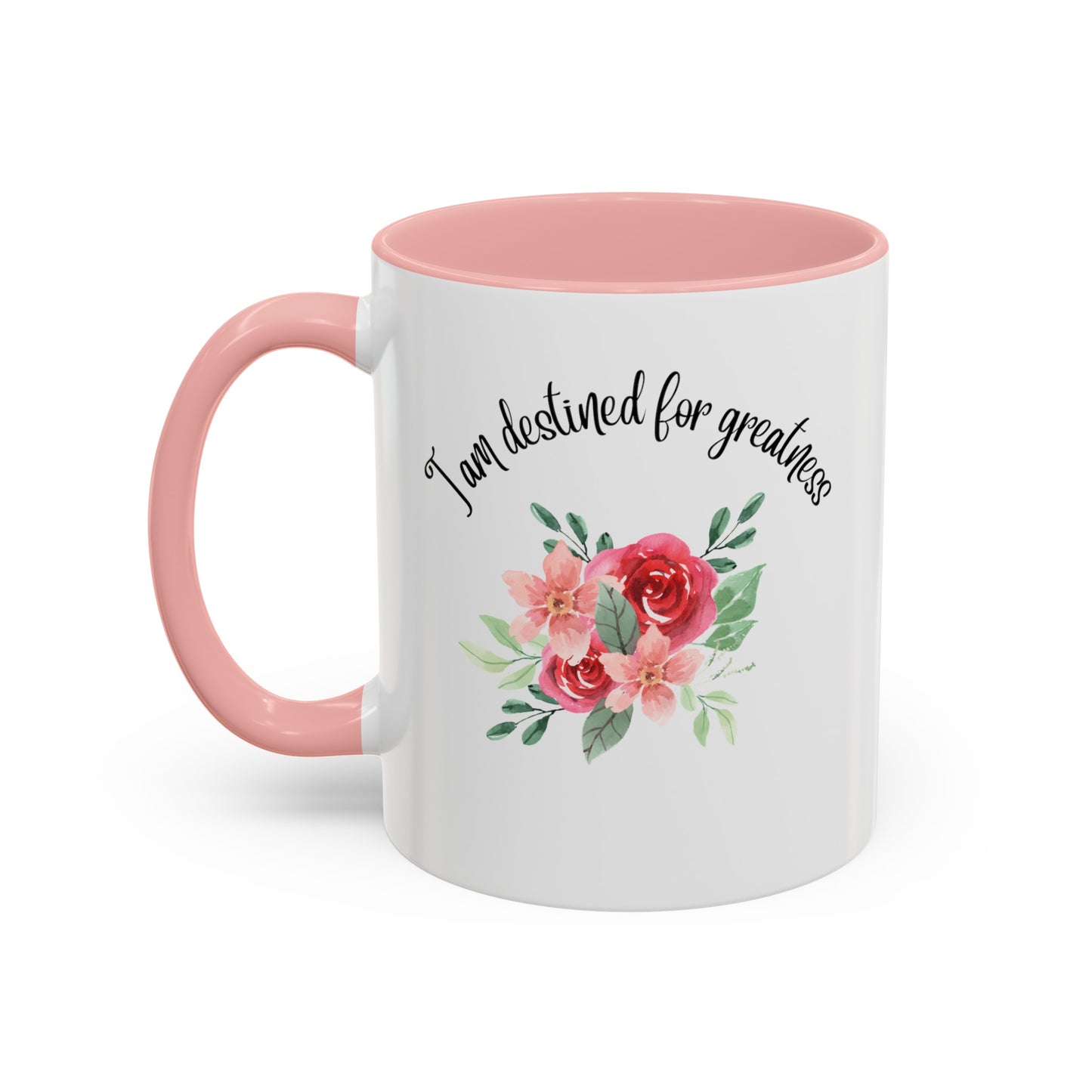 Affirmation Mug - I am destined for greatness, Accent Coffee Mug (11oz)