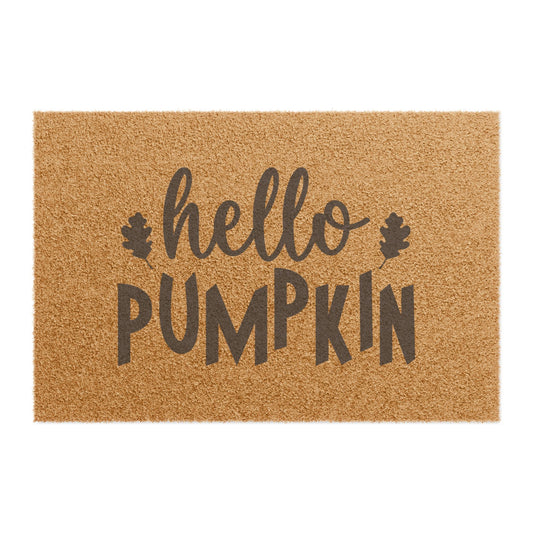 Fall Porch Decor "Hello Pumpkin" Doormat