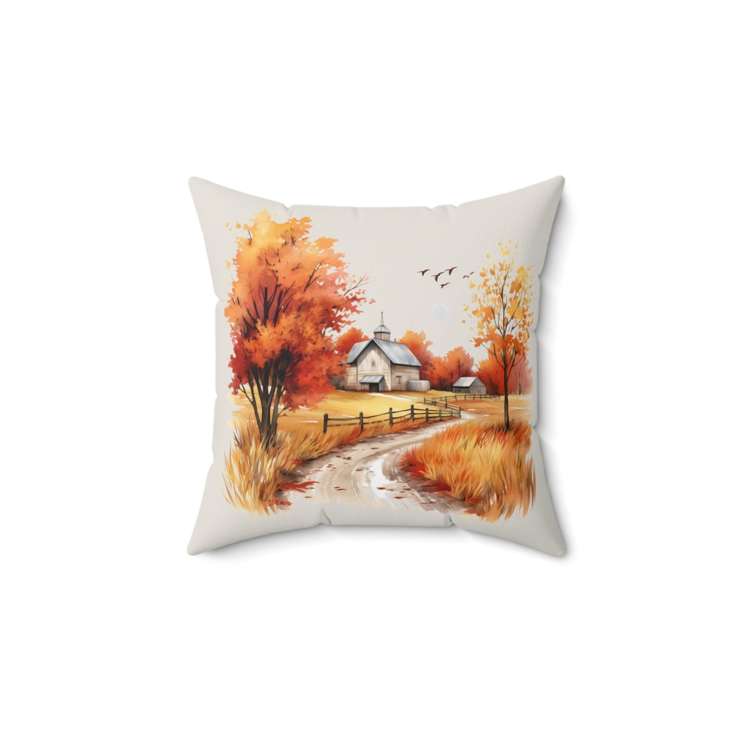 Country Fall Home Decor Square Pillow