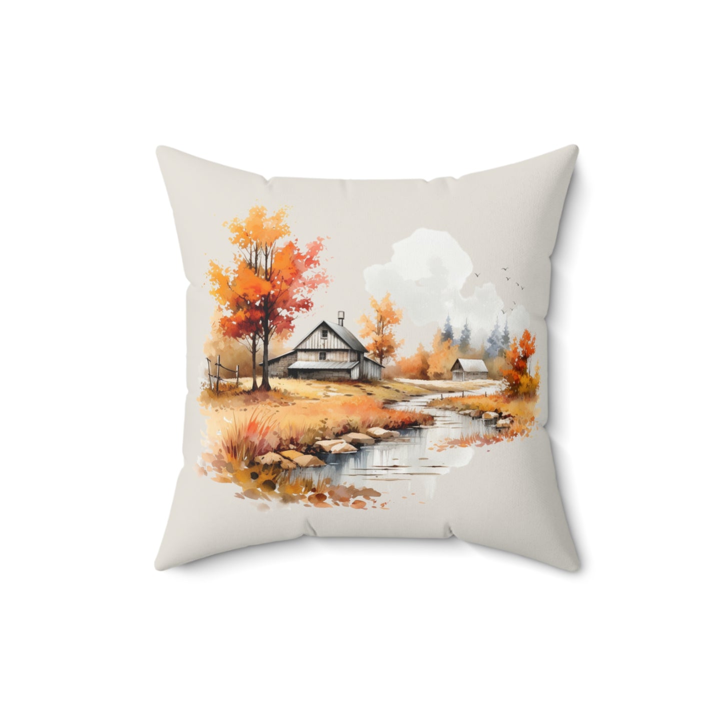 Country Fall Home Decor Square Pillow