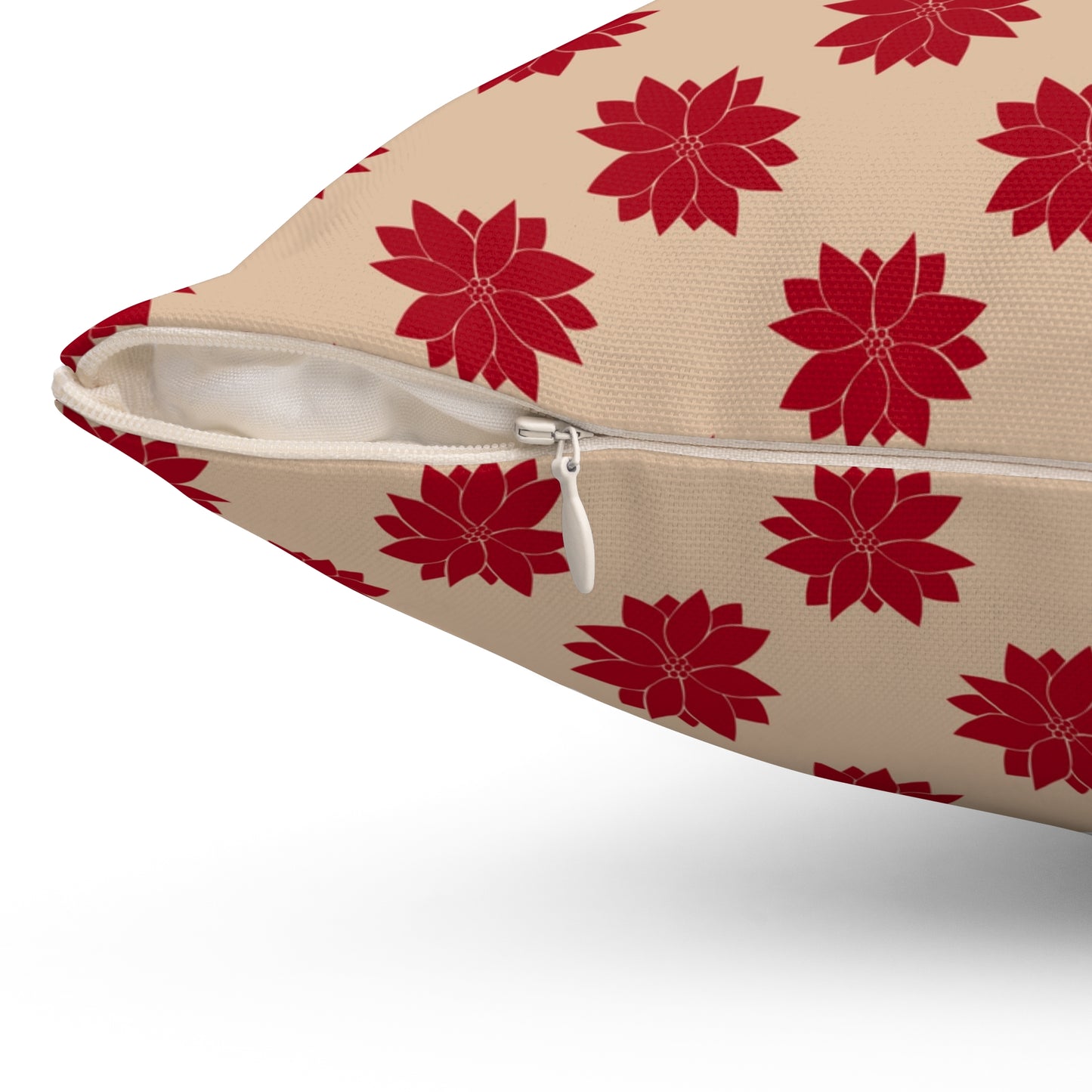 Festive Fusion Spun Polyester Square Pillow – Holiday Accent Decor