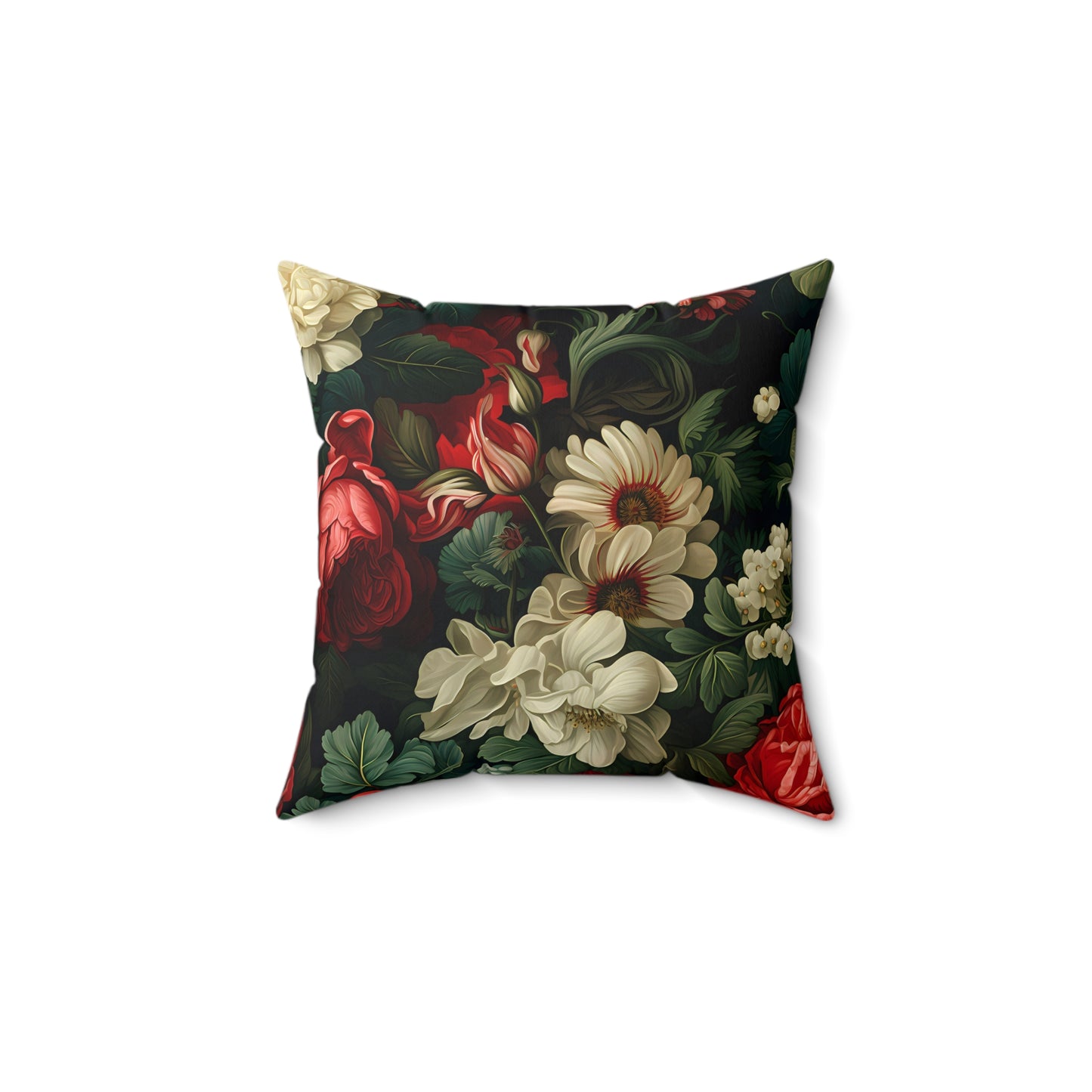 Festive Fusion Spun Polyester Square Pillow – Holiday Accent Decor