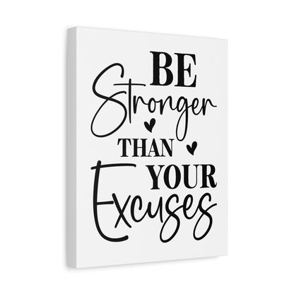 Motivational Canvas Art – "Be Stronger Than Your Excuses" – Perfect for Home, Office & Gym Decor