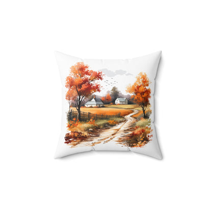 Country Fall Home Decor Square Pillow