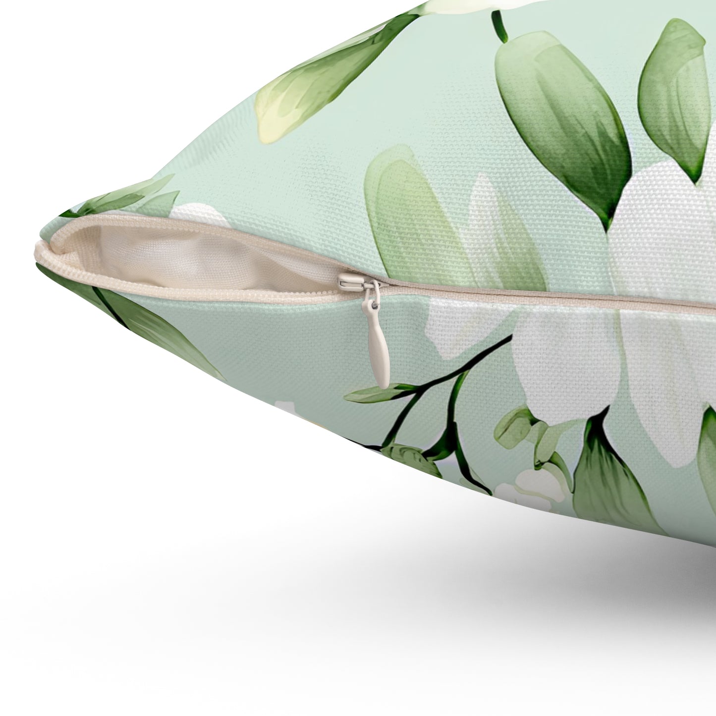 Sage Green Floral Accent Cushion