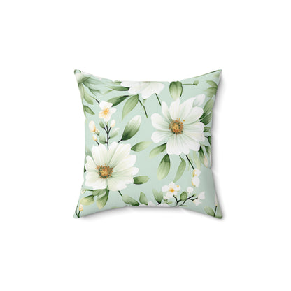 Sage Green Floral Accent Cushion