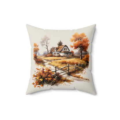 Country Fall Home Decor Square Pillow