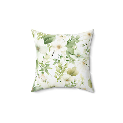 Sage Green Floral Accent Cushion