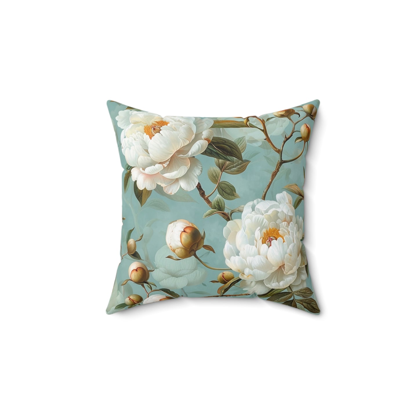 Peony Print Accent Cushion