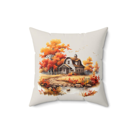 Country Fall Home Decor Square Pillow