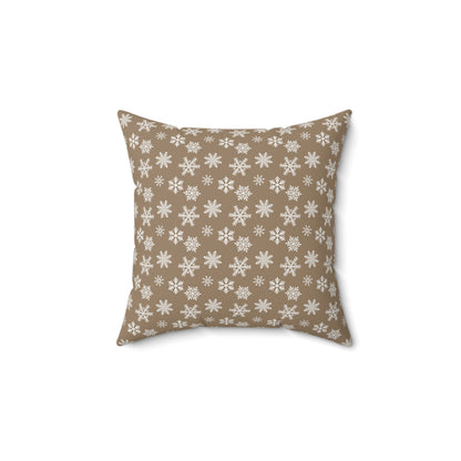 Festive Fusion Spun Polyester Square Pillow – Holiday Accent Decor