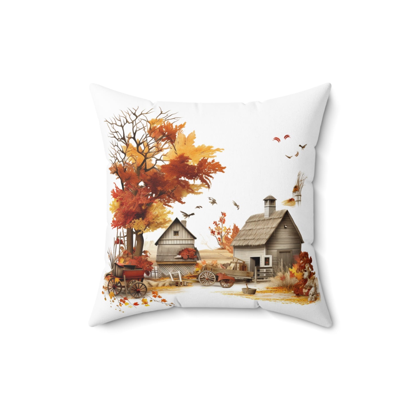 Country Fall Home Decor Square Pillow