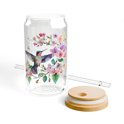 Hummingbird Collection 16oz Sipper Glass 4