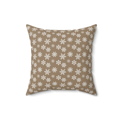 Festive Fusion Spun Polyester Square Pillow – Holiday Accent Decor