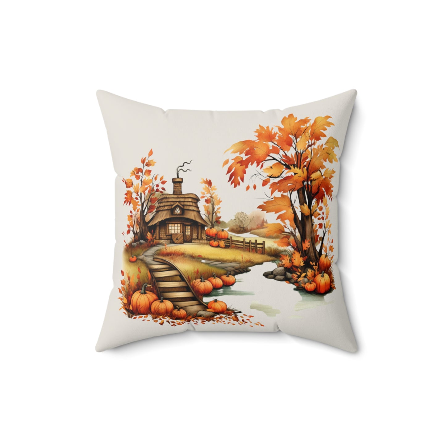 Country Fall Home Decor Square Pillow