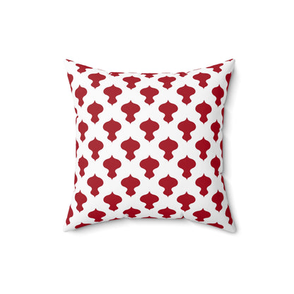 Festive Fusion Spun Polyester Square Pillow – Holiday Accent Decor