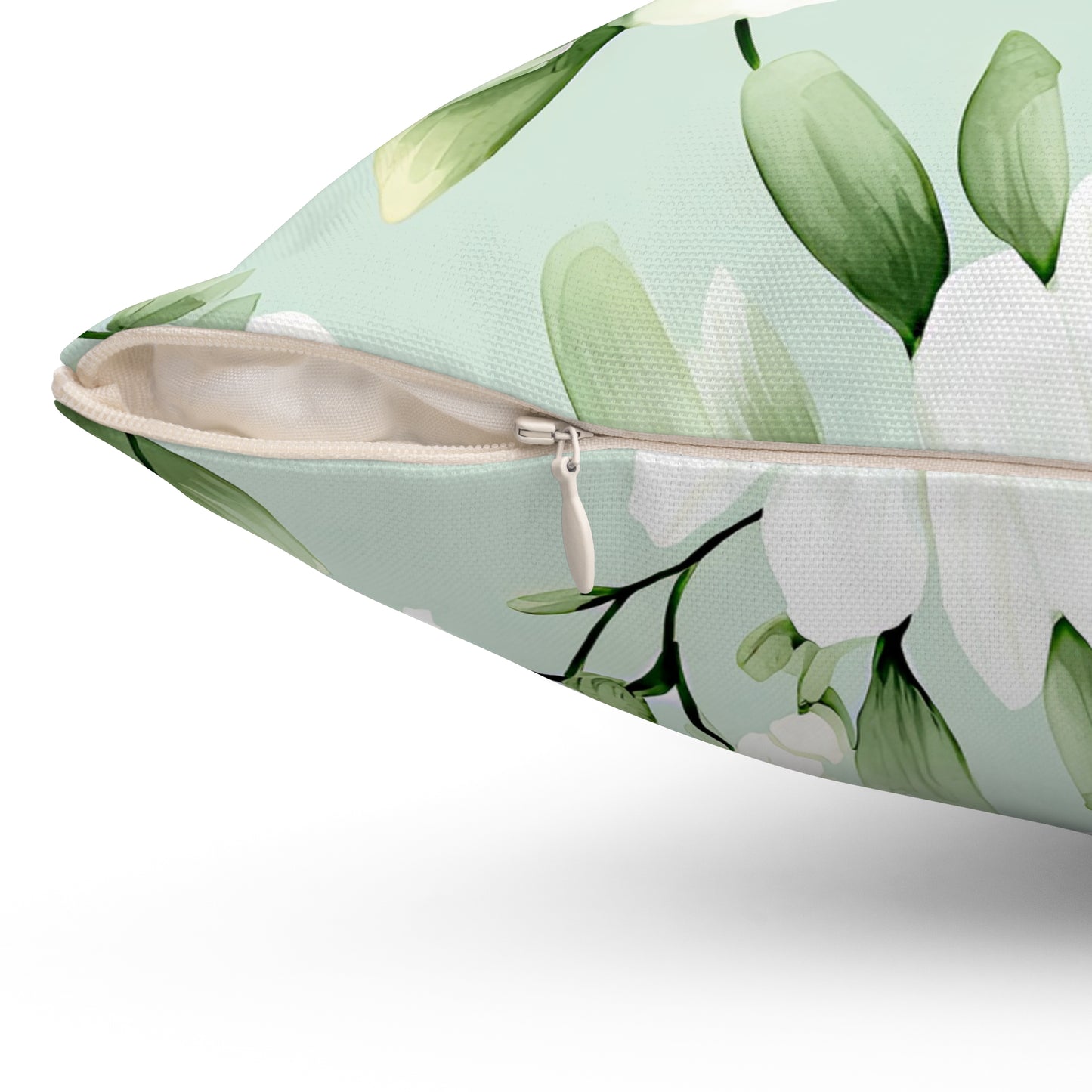 Sage Green Floral Accent Cushion