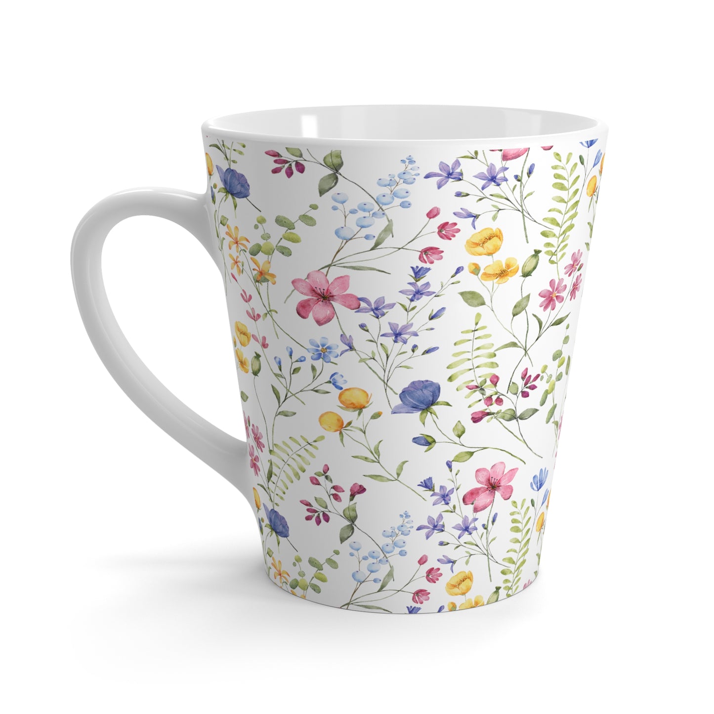 Bright Florals Wildflower Latte Mug, Happy Mug,