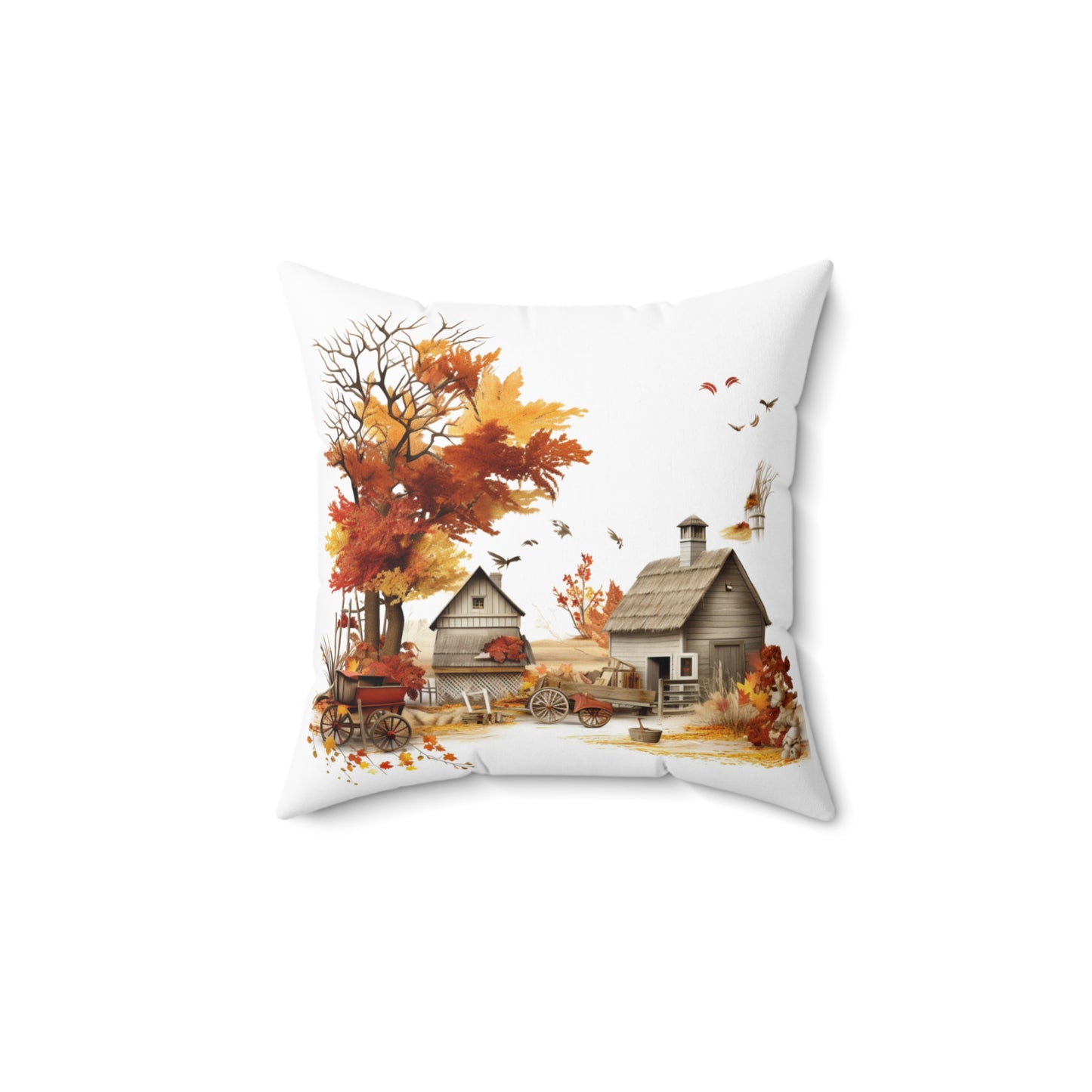 Country Fall Home Decor Square Pillow