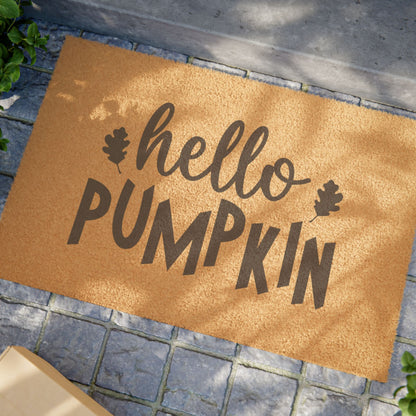 Fall Porch Decor "Hello Pumpkin" Doormat